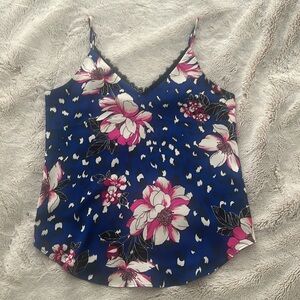 Express lace trim floral cami